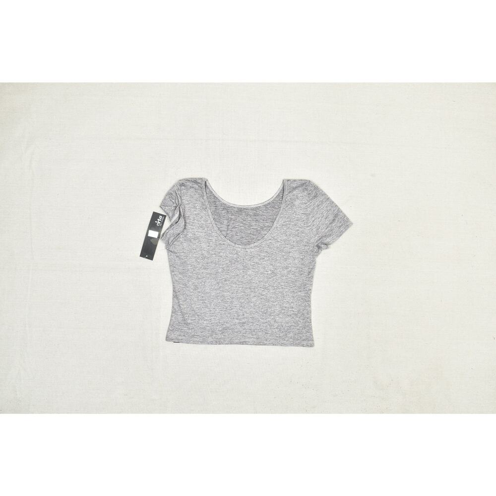 NEW Certoc Scoop Back Tee Size M Dark Haze Gray Short Sleeve Top Iowa Hawkeye - Picture 4 of 8
